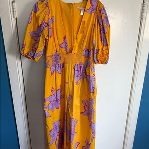 Hutch Yellow and Purple Floral Jumpsuit